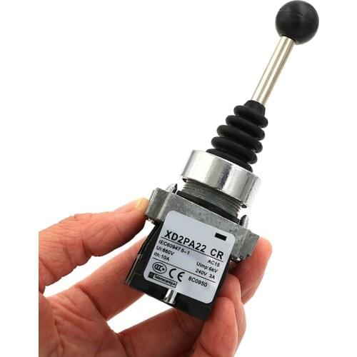 PA12CR 2Positions Latching Maintained Wobble Stick Joystick Switch Two Direction Lock Switch Master Switch Rocker Switch New