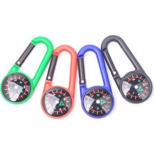 Sturdy Plastic Compass Keychain Waterproof Pocket Size Key Ring Decor Outdoor Camping Gear Adventure Survival Accessory