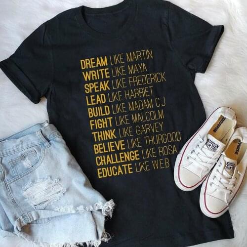 Black People Lives Matter Unisex Shirt Plus Size 100% Cotton Dream Like Martin Saying Tees Funny Harriet Tubman History Shirt