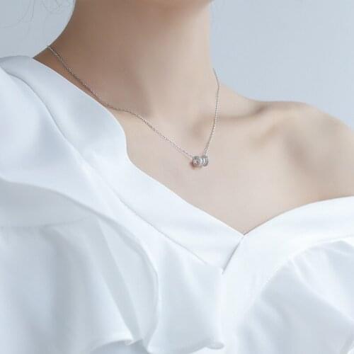 S925 silver jewelry with new small man waist necklace clavicle chain simple temperament necklace for female party wholesale