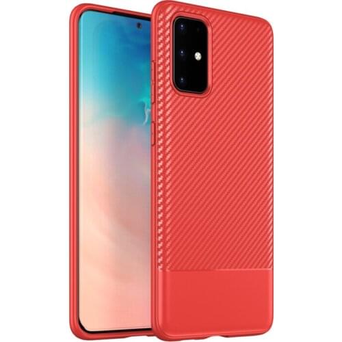 Ultra Slim with Carbon Fiber Design Phone Case Flexible Scratchproof Protective Cover for Samsung S20 Plus