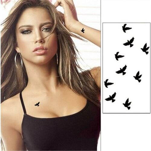Temporary Tattoos Disposable Tattoo Bird Waterproof Tattoo Sticker