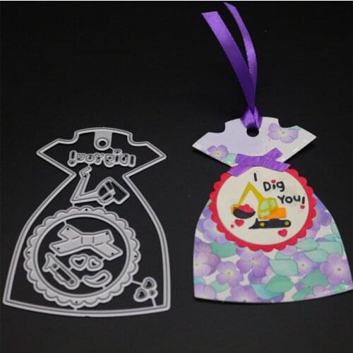 YINISE Metal Cutting Dies For Scrapbooking Stencils Lucky Tag DIY Paper Album Cards Making Embossing Folder Die Cuts CUT Mold