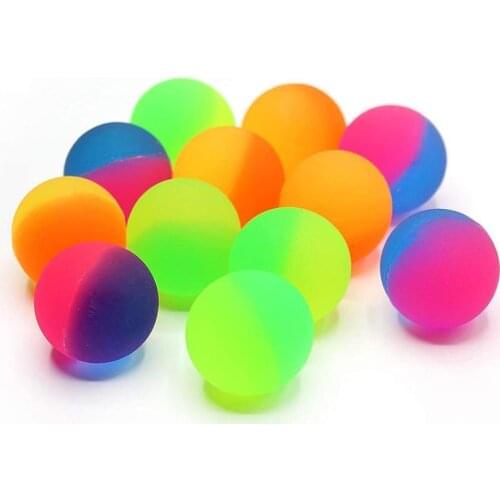 Funny Toy Balls rubber jump ball Mixed Super Bouncy Ball Children Elastic Rubber Ball Children Kids Xmas Gift