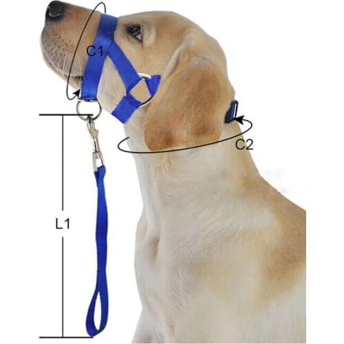 1pc Training Puppy Dog Muzzle Head Collars Halter Pet Mouth Traction Set Strap Harnesses Leads Pet Products Supplies New