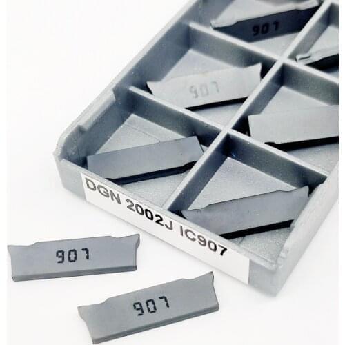 10PCS Insert DGN2002J DGN2002C IC907 2MM grooving carbide insert DGN lathe cutter turning tool Parting and grooving tool