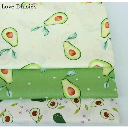 100% Cotton Twill WHITE GREEN Fruit Avocado Polka Dots Purple Cross Fabrics for DIY Bedding Apparel Dress Sheet Handwork Decor