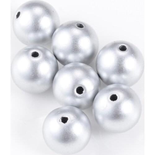 PandaHall 500g 6/8/10/12/14/16/18/20mm Matte Style Spray Painted Acrylic Plastic Round Ball Big Loose Bead Round for Jewelry DIY