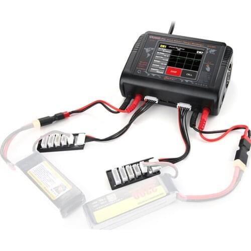 HTRC T400 Dual Channel Touch Screen Balance Discharger AC 200W DC 400W Battery Charger For RC Model Toys