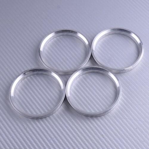 DWCX 4Pcs Universal Silver Aluminum Alloy Wheel Spacer Hub Centric Rings 71.5mm OD to 64.1mm ID Accessories