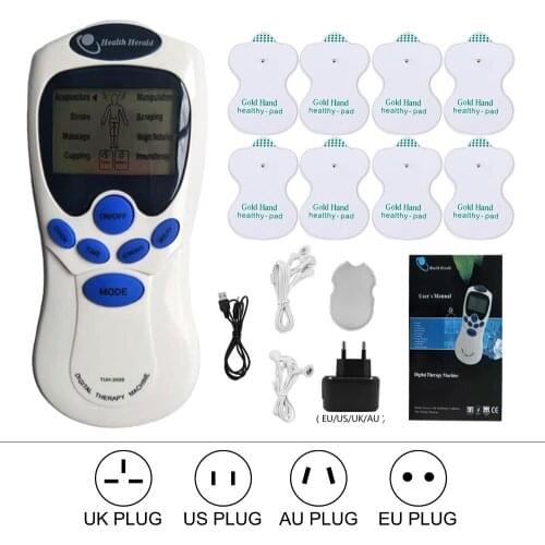 Electric Muscle Stimulator EMS Acupuncture Body Massage 8 Models Digital Therapy Machine Electrostimulator Neck Massage Muscle