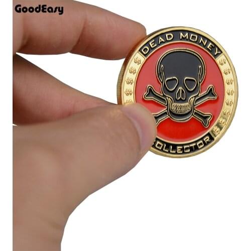 Hot Poker Card Guard Protector Metal Token Coin with Plastic Cover Texas Poker Chip Set Dealer Skull Button Collect