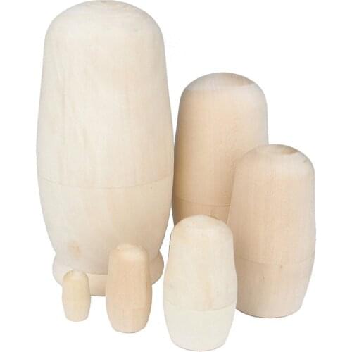 ABWE Nesting Doll 6set Blank Matryoshka Matreshka wood Unpainted make own