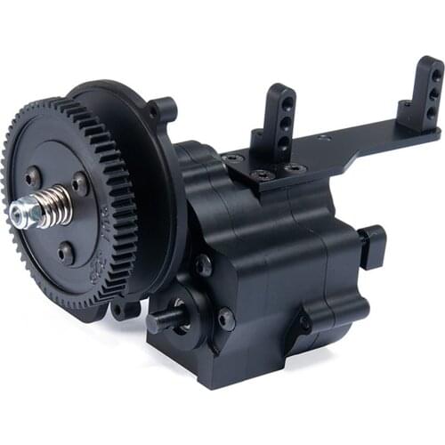Metal Gearbox Assembly for 1/10 SCX10 Axial Wraith Honcho RC Crawler Parts Metal Transmission Case AX2 Two Speed Gear Box Center