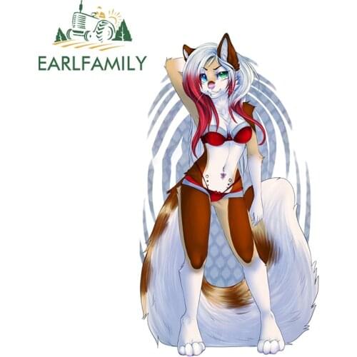 EARLFAMILY 13cm x 7.2cm for Furry Anime Car Stickers Creativite Decal Motorcycle Funny Anime Campervan Decals Scratch-Proof