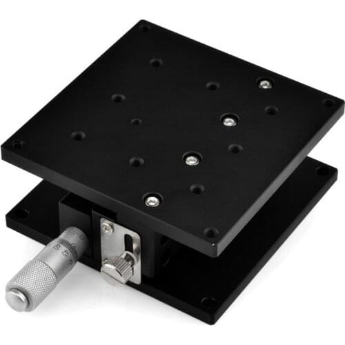 Z Axis 90*90mm Knob Micrometer Sliding stage Guide Rail Type Platform Manual Displacement Sliding Table HLZ90-2