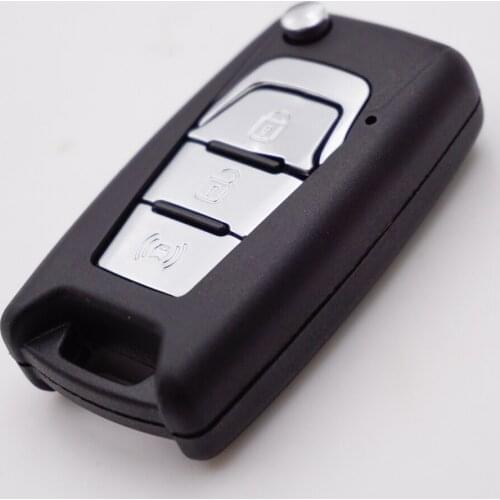 Flip Remote Key Shell For Ssangyong Korando New Actyon C200 2016 2017 3 Button Folding Car Key Shell Case