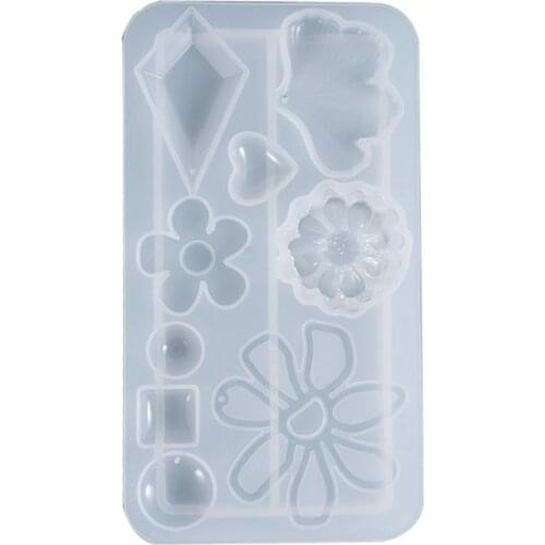 Crystal Epoxy Resin Mold Earrings Pendant Casting Silicone Mould DIY Crafts Jewelry Making Tools