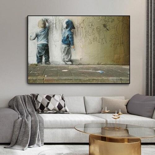 Banksy Poster Graffiti Pop Wall Art Abstract Canvas Painting Posters Prints Wall Pictures for Living Room Restaurant Decoration