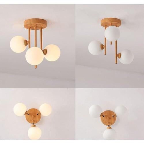 Modern Glass Bulb Lampshade Ceiling Lamp G9 Indoor Bedroom Corridor