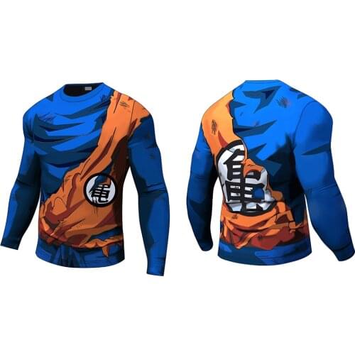 Casual T Shirts Cosplay Men Anime Shirts Fitness Compression T-Shirts Bodybuilding Tops Tees Vegeta Camiseta