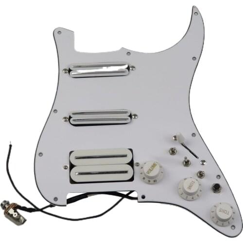Prewired loaded Pickguard Guitar Pickups Humbucker Pickups Alnico 5 HSS Wiring Harness Push-Pull Single Cut Set For /Strat