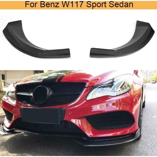 Carbon Fiber Car Front Bumper Splitters For Mercedes Benz CLA Class W117 CLA250 CLA260 Sedan 2013-2015 Not AMG Front Splitters