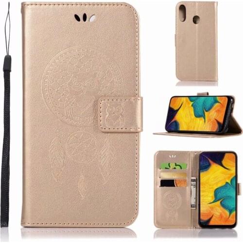 Embossed Phone Wallet Leather Cases For SAMSUNG A70 A40 Cover Flip Card Holders Funda Coque For SAMSUNG A70 A40