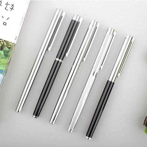 Ink Pen Nib 0.5mm Caligraphy Pen High Quality Black Steel Ink Pens For Writing Metal Plumas Para Escribir