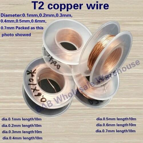 T2 copper wire Dia. 0.1mm to 3mm High electric conductivity bare copper wire