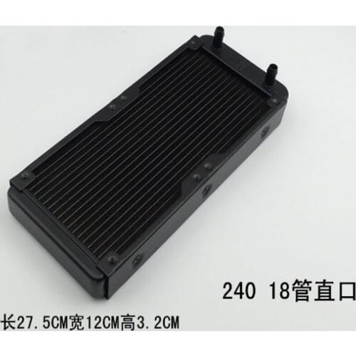 18 Tube CPU Heat Sink Exchanger Aluminum Computer Radiator Water Cooler