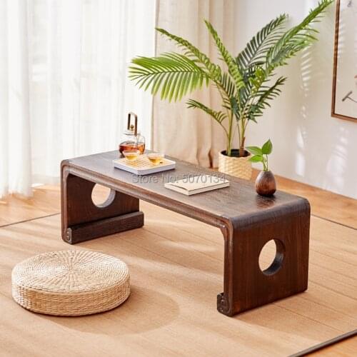 Antique Wooden Piano Table Rectangle Tea & Coffee table Paulownia Wood Traditional Furniture Living Room