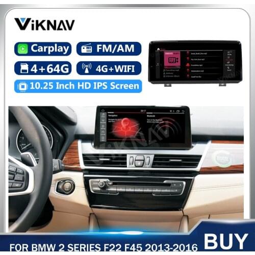 2 din Car Radio For BMW 2 Series F22 F45 2013-2016 Stereo Audio Navigation GPS 4+64GB Multimedia Player HD Screen Head Unit