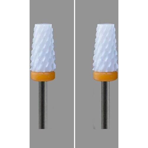 White Ceramic- 2 Pcs/Lot-Nail Drill Bit - Tapered Barrel Bit - (0121.060)