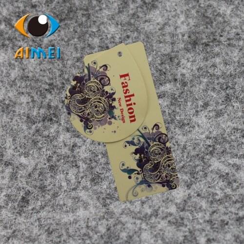 Free Design & Free Shipping 500Pcs/Lot Customized Paper Hang Lists for Clothing Price Swing Tag For Clothes Instrustions Cards