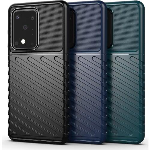 For Samsung Galaxy S20 Plus S20Ultra Case Soft Silicone Armor Shockproof Back Cover Case for samsung s10 plus s10e note 10 pro