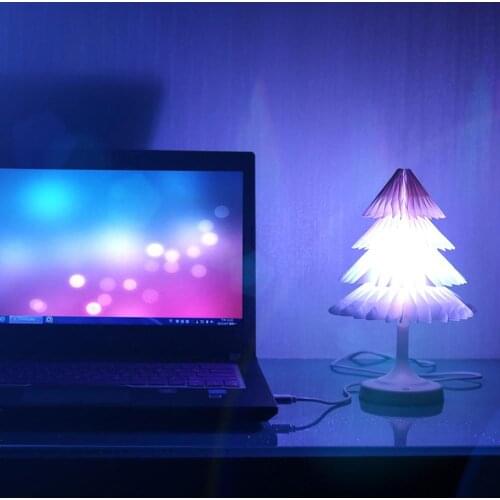 Lamp Colorful Christmas Tree Night Light Cool Atmosphere Children Gift Living Room Night Lights 2.5W USB Charger Home LED Lamp