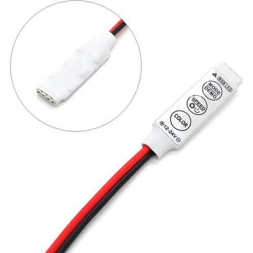 DC 12V-24V 12A 3Keys Mini LED RGB Controller Dimmer Driver For RGB 5050/3528/2835/5730/5630/3014 SMD LED Strip Lights