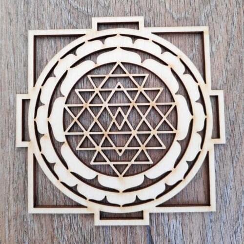 Wooden Laser Cut Sri Yantra Wood Sign,Rustic Birthday Gift,wall decor,wedding decor,new home gift