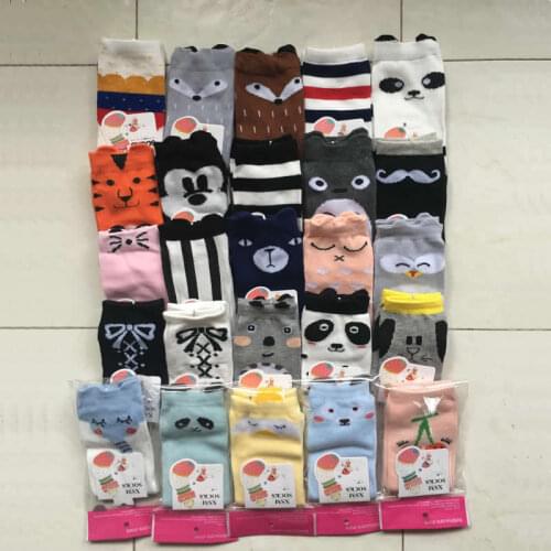 Childrens socks wholesale kids knee high girl South Korean cartoon totoro toddler baby socks cotton yellow duck socks