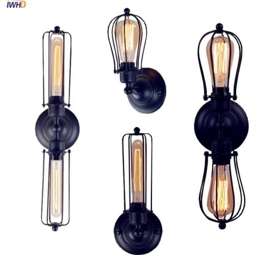 IWHD Vintage Retro LED Wall Lights Fixture Home Lighting Loft Style Industrial Edison Wall Sconce Wandlampen Luminaire Lighting