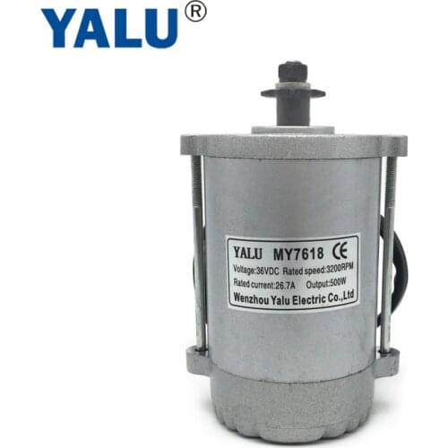 YALU MY7618 500W 24V 36V UNITEMOTOR Sprocket Mountain Bike Conversion Kit Accessory Electric Scooter Motor with 25H/T8F Pinion