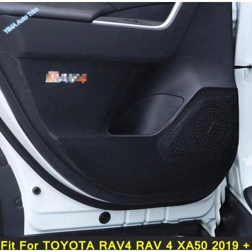 Microfiber Leather Car Door Anti-Kick Pad Fit For TOYOTA RAV4 RAV 4 XA50 2019 - 2021 Door Protection Cover Side Film Stickers