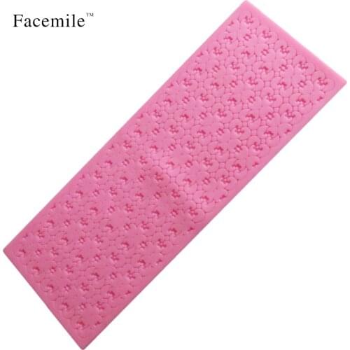 Love heart shaped lace mat mold fondant molds wedding mould fondant cake decorating Baking tools 50-142