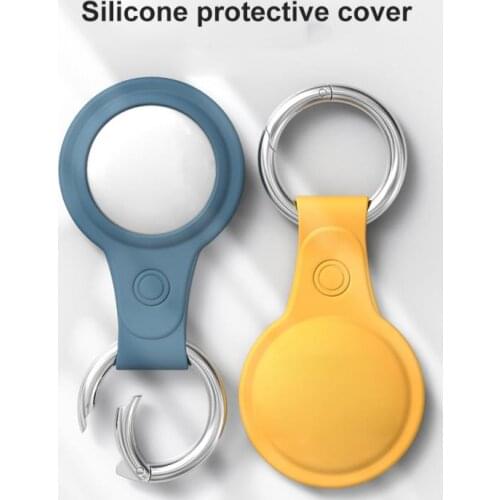 Matte Silicone Protection Keychain For Apple Airtag Case Locator Tracker Anti-lost Device For Apple Airtag Keychain Protective