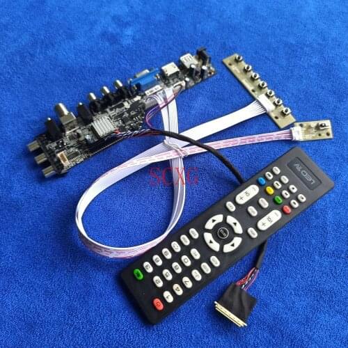 Monitor controller board WLED 1920*1080 Digital signal DIY Kit 40-Pin LVDS Fit LP156WF1/LP156WF2 HDMI-compatible USB AV VGA DVB