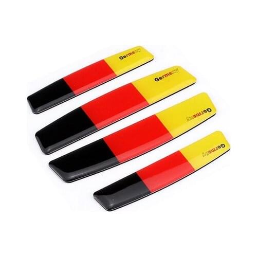 Set 3D Germany Flag Auto Door Anti-Collision Emblem Badge Decals Sticker Car Accessories