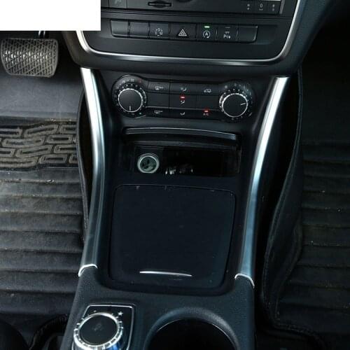 2pcs Chrome Center Console Panel Trim Sticker Decoration For Mercedes Benz A/GLA/CLA Class 200 220 260 W176 A180 Car Accessory