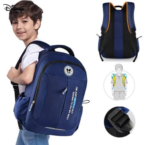 Disney Mickey Waterproof School Book Backpack Cartoon Student Bags Kids Boys New Upgraded Reflective Large Capacity Bag 2021 New