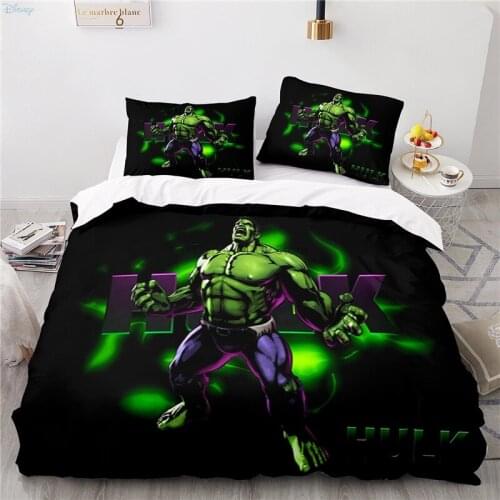 New Marvel The Avengers Hulk 3d Bedding Set Printed Duvet Cover Pillowcases Europe/Australia/USA Twin Full Queen King Size
